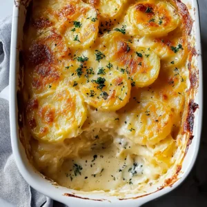 Creamy Scalloped Potatoes with Cheddar Cheese Recipe