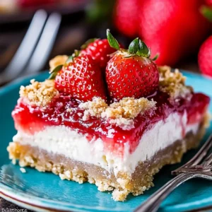 Delicious Strawberry Pie Bars with Creamy Cheesecake Layer