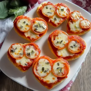 Heart-Shaped Mini Valentine Pizzas