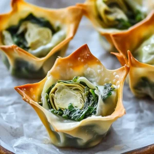 Spinach and Artichoke Wontons