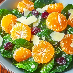 Refreshing Mandarin Orange Salad with Spinach and Arugula