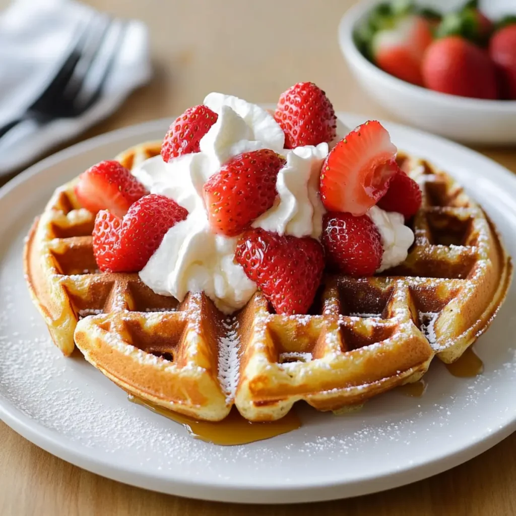 Mother's Day Strawberry Waffles