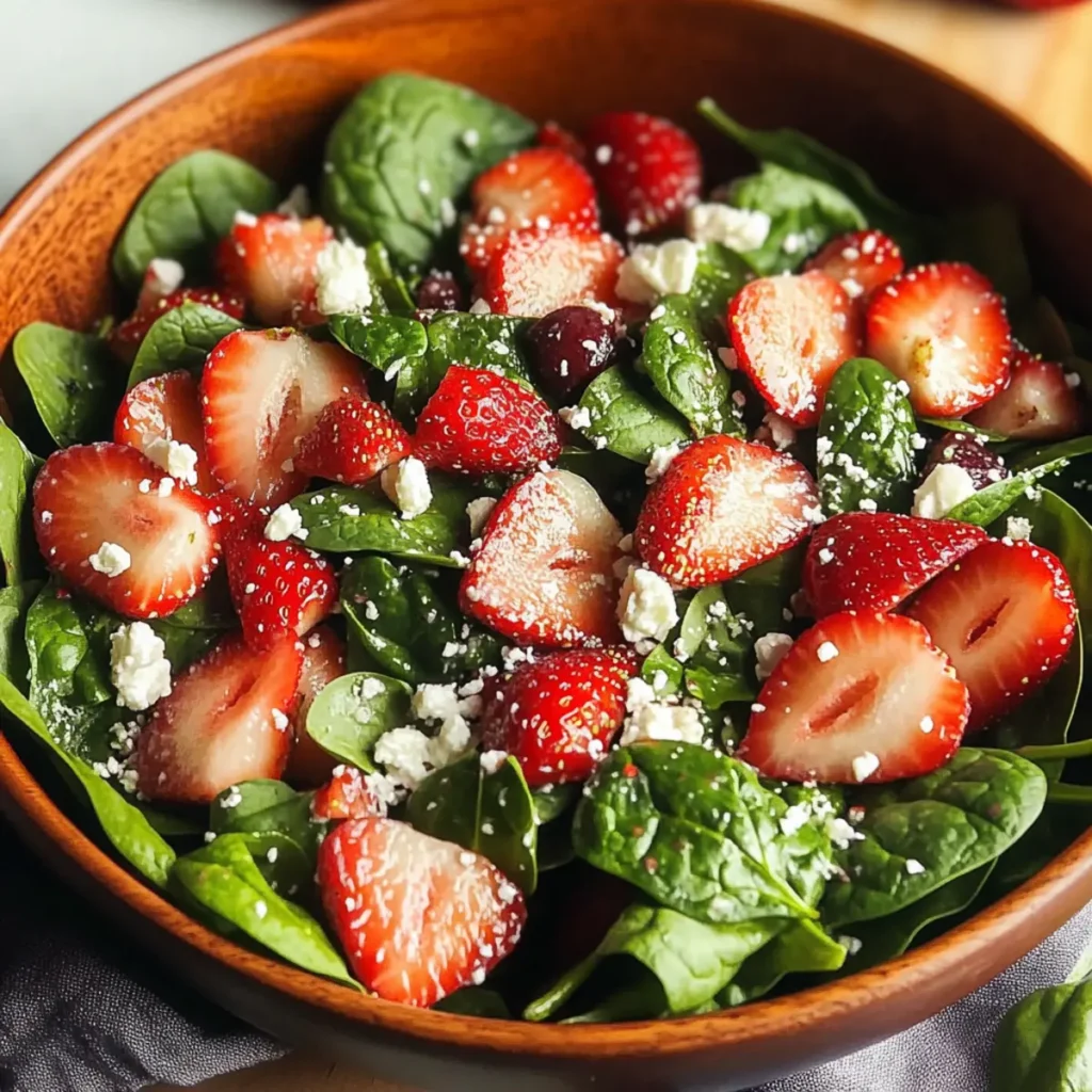 The Best Strawberry Spinach Salad EVER