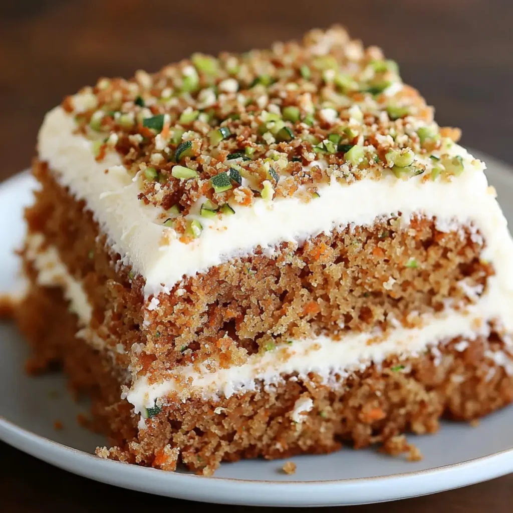 Zucchini Carrot Cake with Cream Cheese Frosting