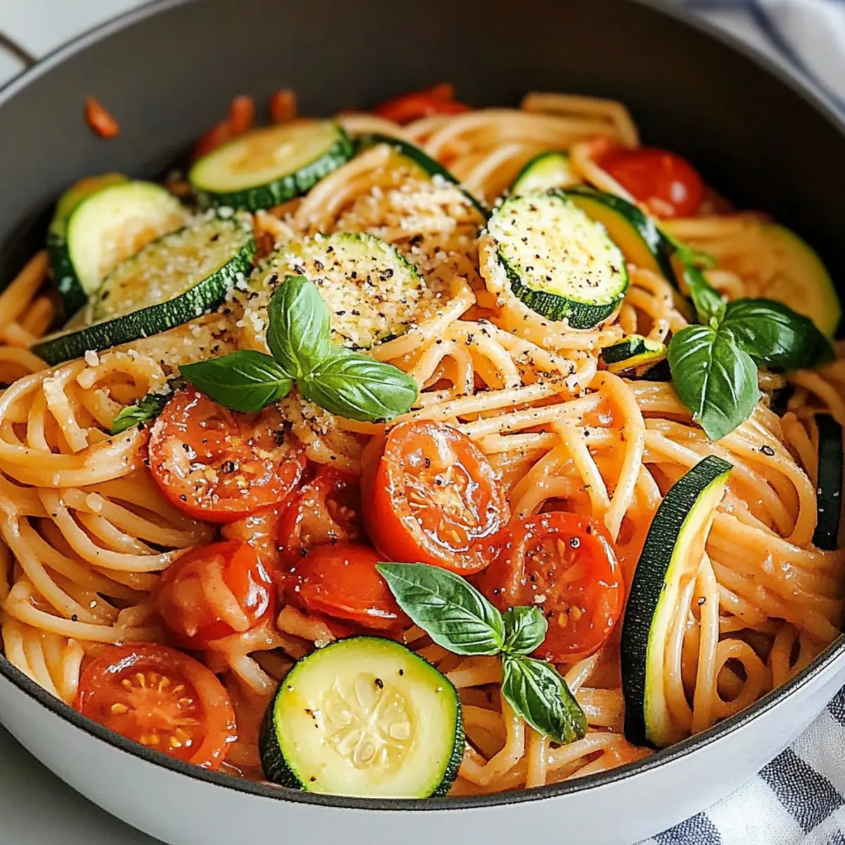Healthy Tomato Zucchini Pasta Recipe